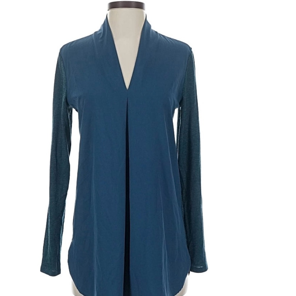 Lucy Navy Blue/Teal Blouse